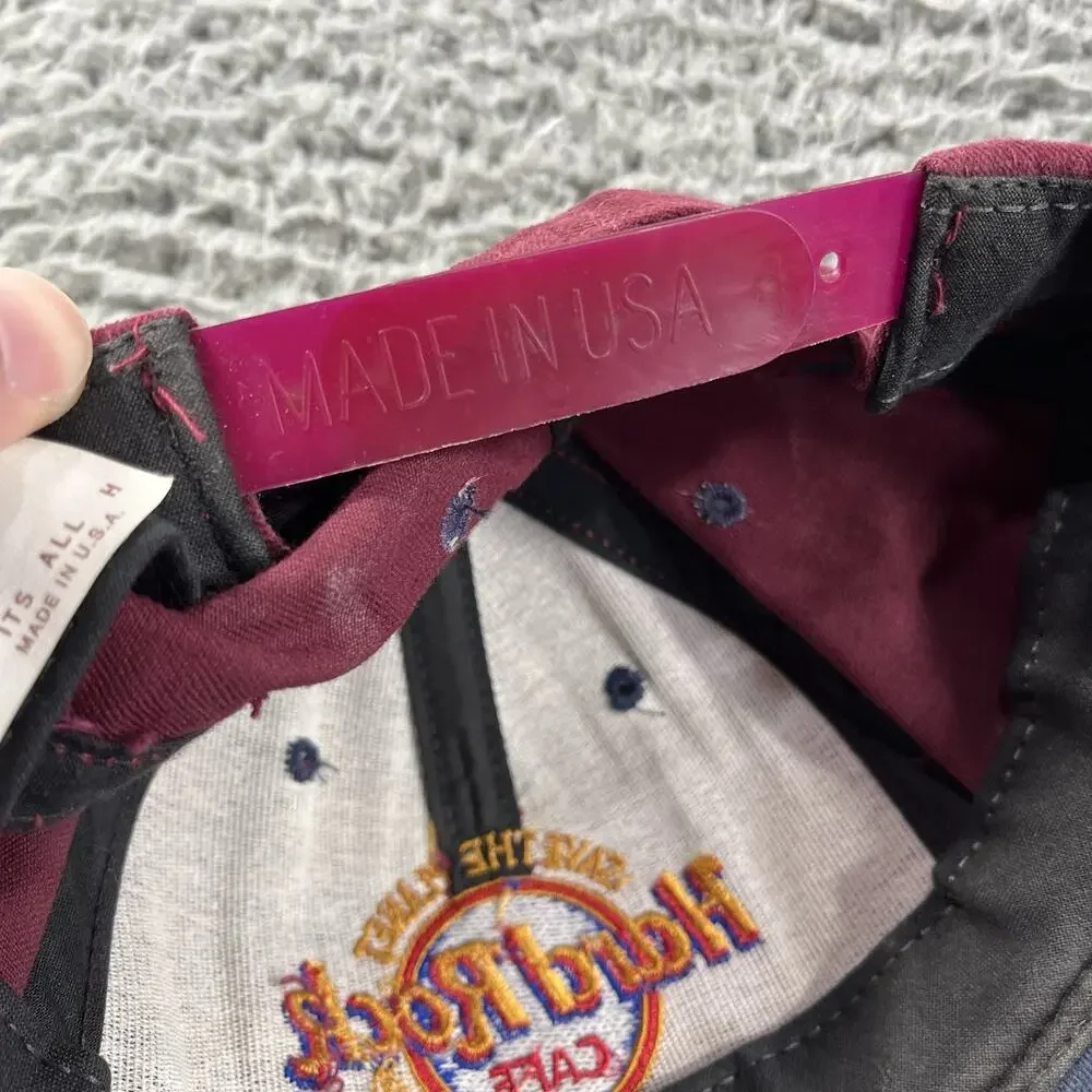 VINTAGE HARD ROCK CAFE LAS VEGAS HAT CAP SNAPBACK USA MADE ADJUSTABLE ONE SIZE